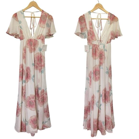 Show Me Your Mumu Faye Flutter Maxi Dress Size XXS Floral Wedding Bells Event - Picture 1 of 6